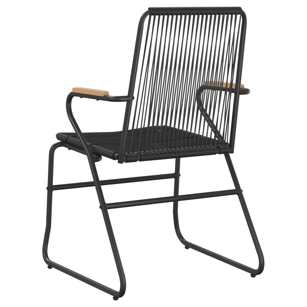 Tuinstoelen 4 st 58x59x85,5 cm PVC-rattan zwart is nu te koop bij PeponiXL, paradijselijk wonen!
