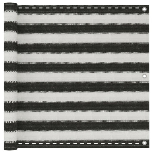 Balkonscherm 90x300 cm HDPE antracietkleurig en wit is nu te koop bij PeponiXL, paradijselijk wonen!