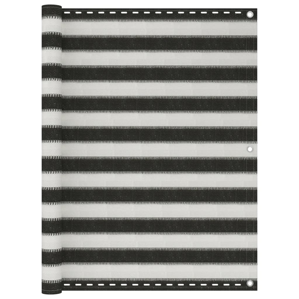 Balkonscherm 120x300 cm HDPE antracietkleurig en wit is nu te koop bij PeponiXL, paradijselijk wonen!