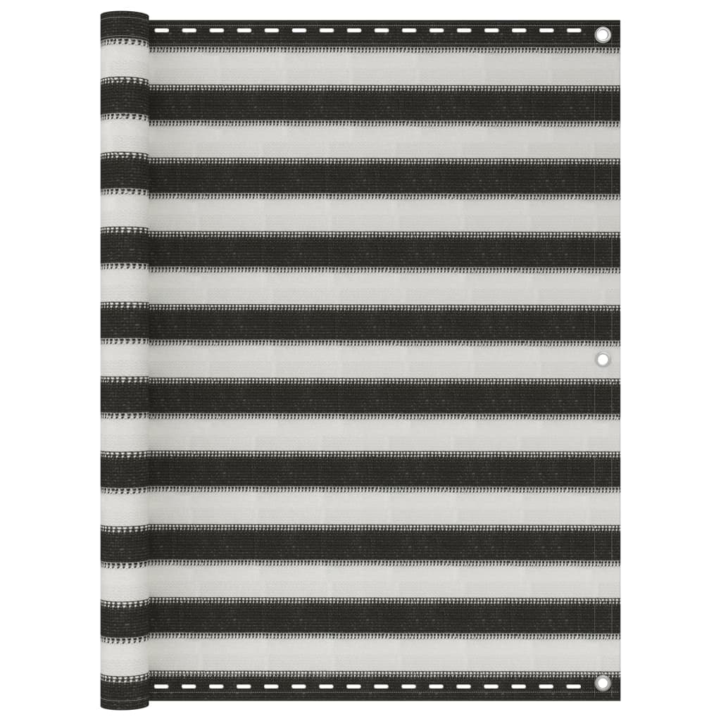 Balkonscherm 120x500 cm HDPE antracietkleurig en wit is nu te koop bij PeponiXL, paradijselijk wonen!