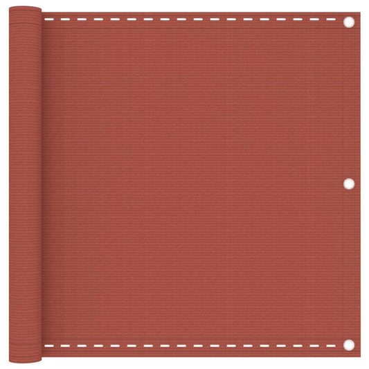 Balkonscherm 90x500 cm HDPE terracottakleurig is nu te koop bij PeponiXL, paradijselijk wonen!