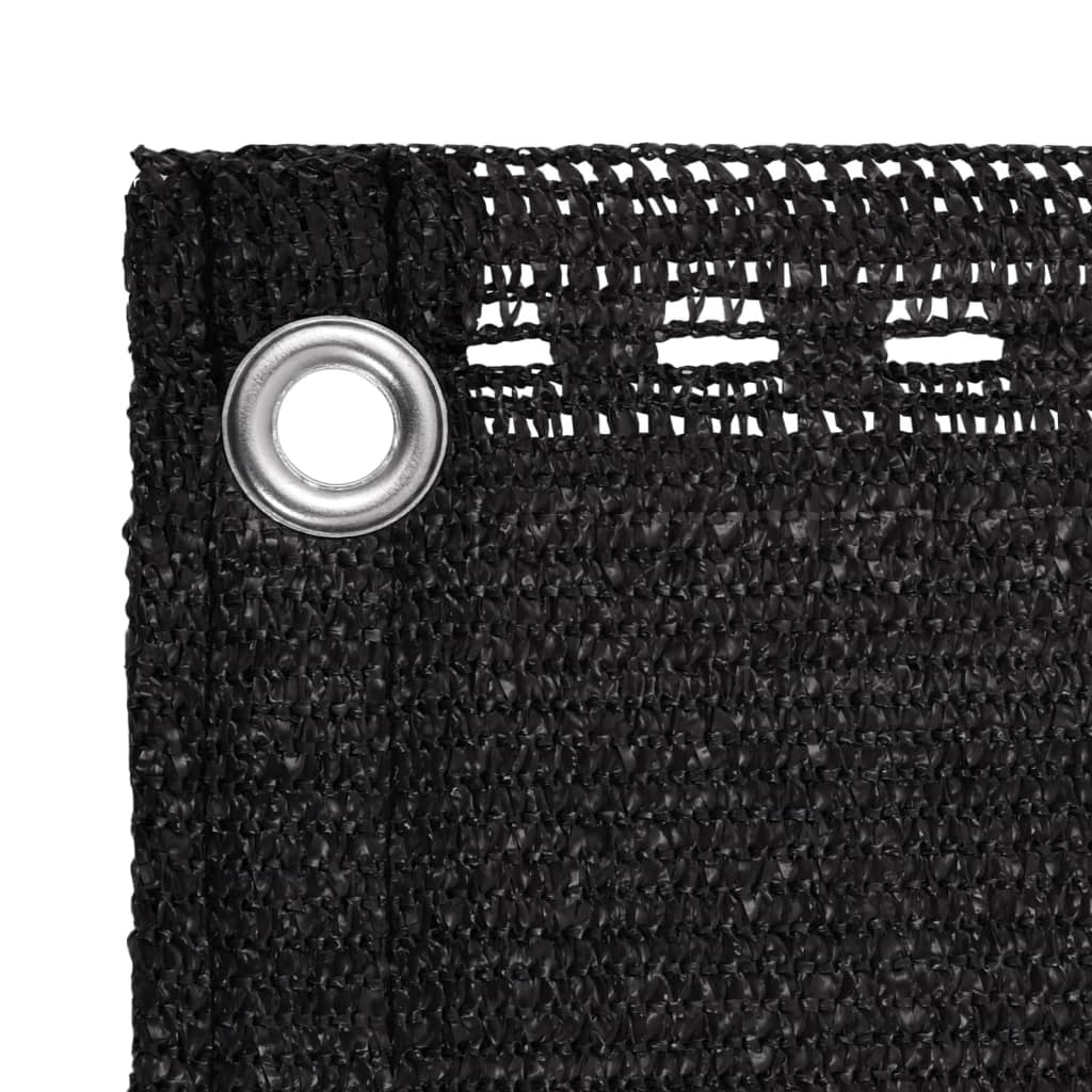 Balkonscherm 75x500 cm HDPE zwart is nu te koop bij PeponiXL, paradijselijk wonen!