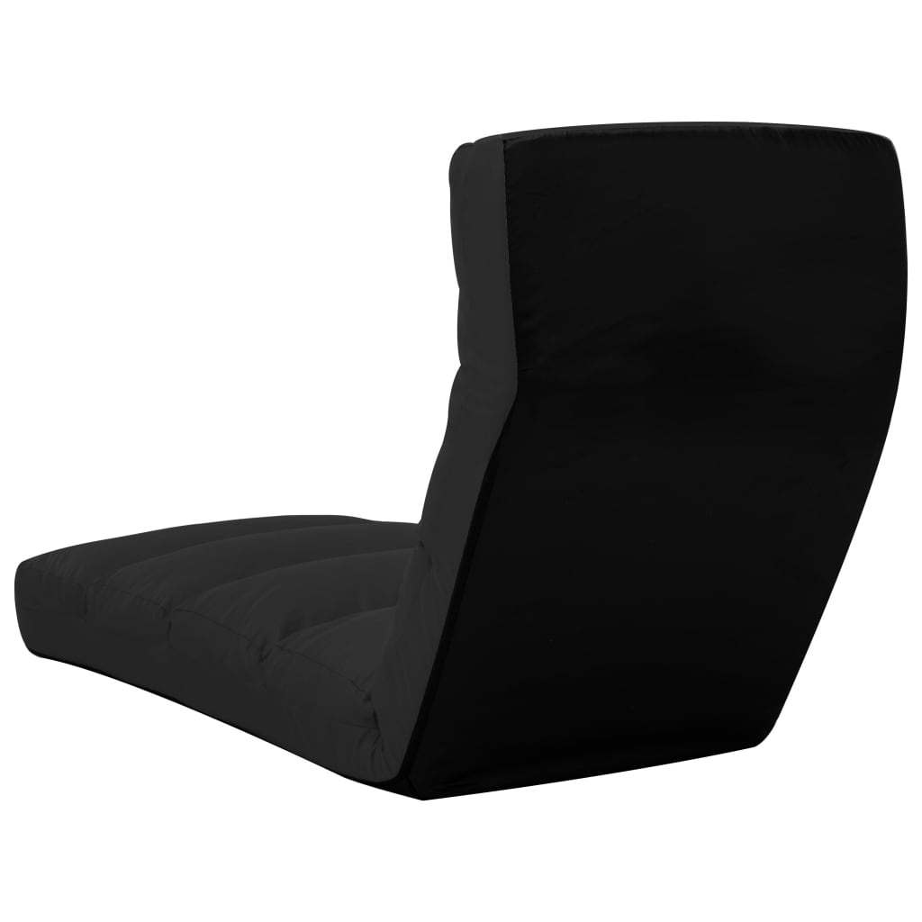 Vloerstoel inklapbaar kunstleer zwart is nu te koop bij PeponiXL, paradijselijk wonen!