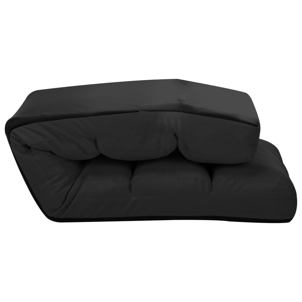 Vloerstoel inklapbaar kunstleer zwart is nu te koop bij PeponiXL, paradijselijk wonen!