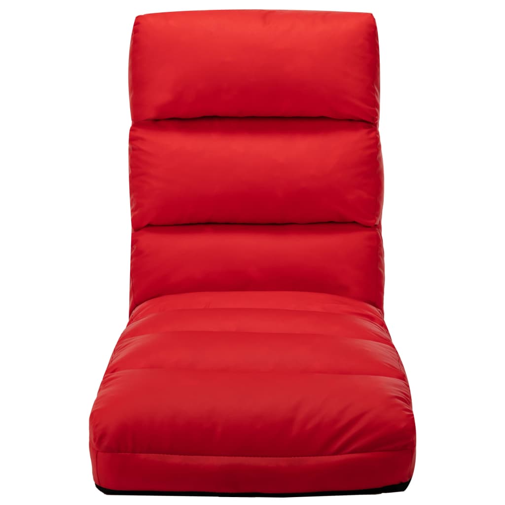 Vloerstoel inklapbaar kunstleer rood is nu te koop bij PeponiXL, paradijselijk wonen!