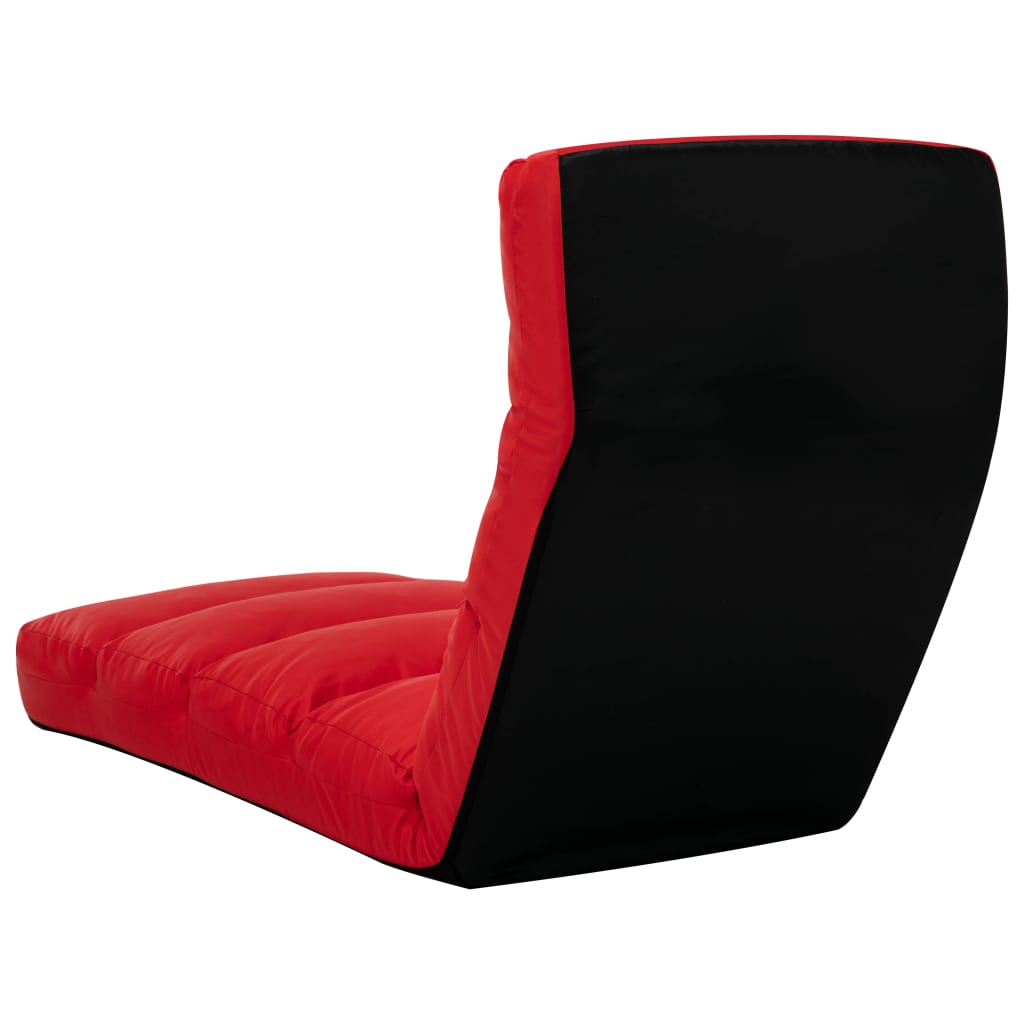 Vloerstoel inklapbaar kunstleer rood is nu te koop bij PeponiXL, paradijselijk wonen!