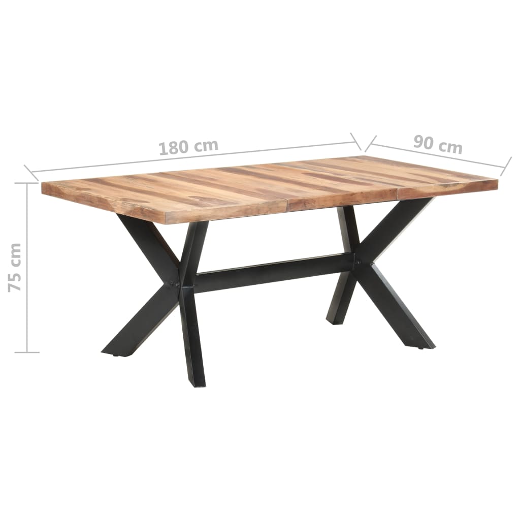 Eettafel 180x90x75 cm massief hout met honingkleurige afwerking is nu te koop bij PeponiXL, paradijselijk wonen!