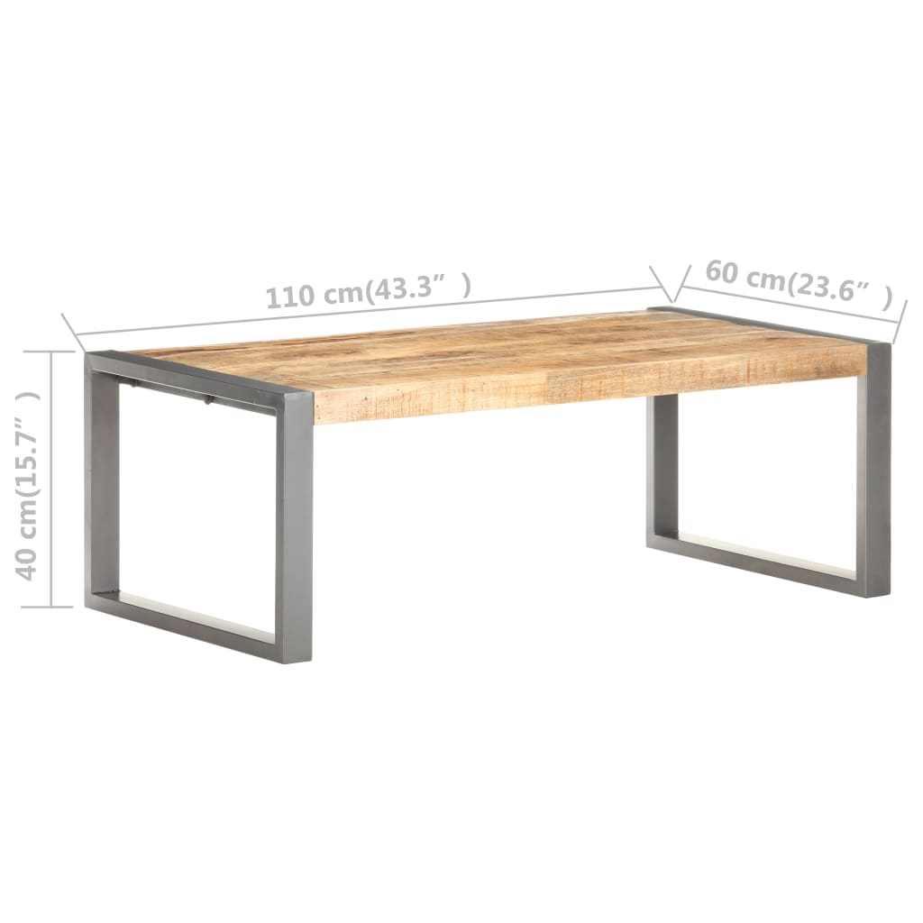 Salontafel 110x60x40 cm ruw mangohout is nu te koop bij PeponiXL, paradijselijk wonen!