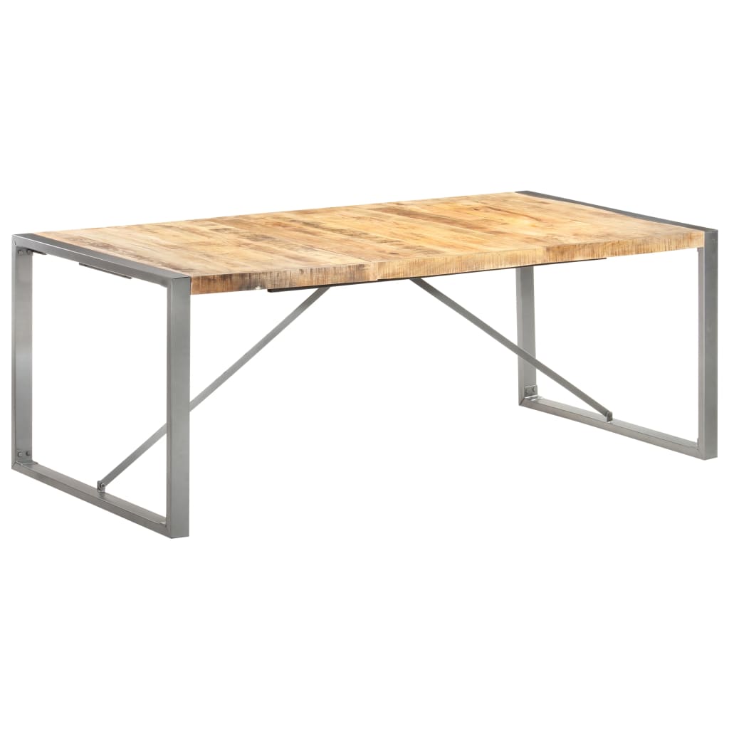 Eettafel 200x100x75 cm massief ruw mangohout is nu te koop bij PeponiXL, paradijselijk wonen!