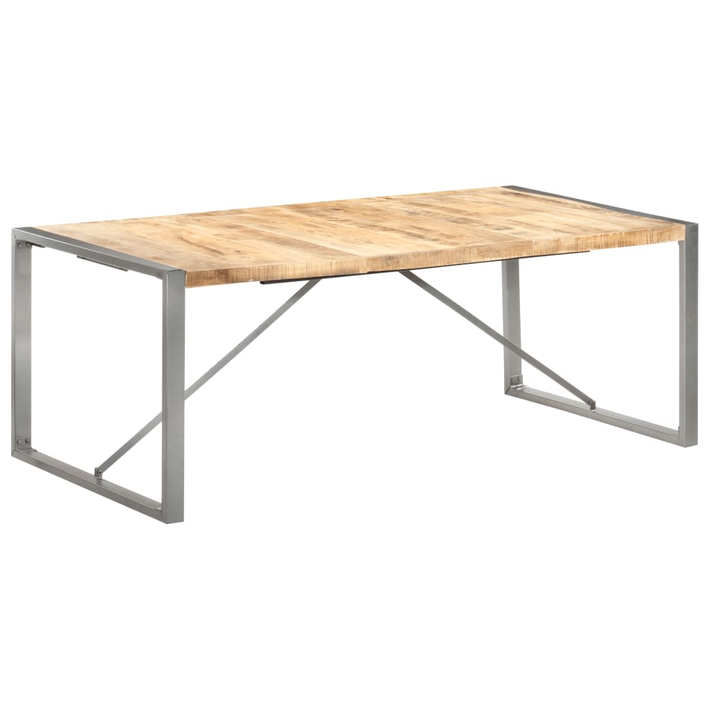 Eettafel 200x100x75 cm massief ruw mangohout is nu te koop bij PeponiXL, paradijselijk wonen!