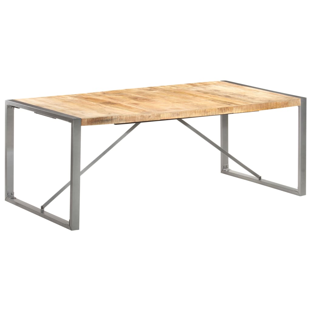 Eettafel 200x100x75 cm massief ruw mangohout is nu te koop bij PeponiXL, paradijselijk wonen!