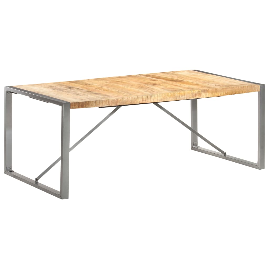 Eettafel 200x100x75 cm massief ruw mangohout is nu te koop bij PeponiXL, paradijselijk wonen!