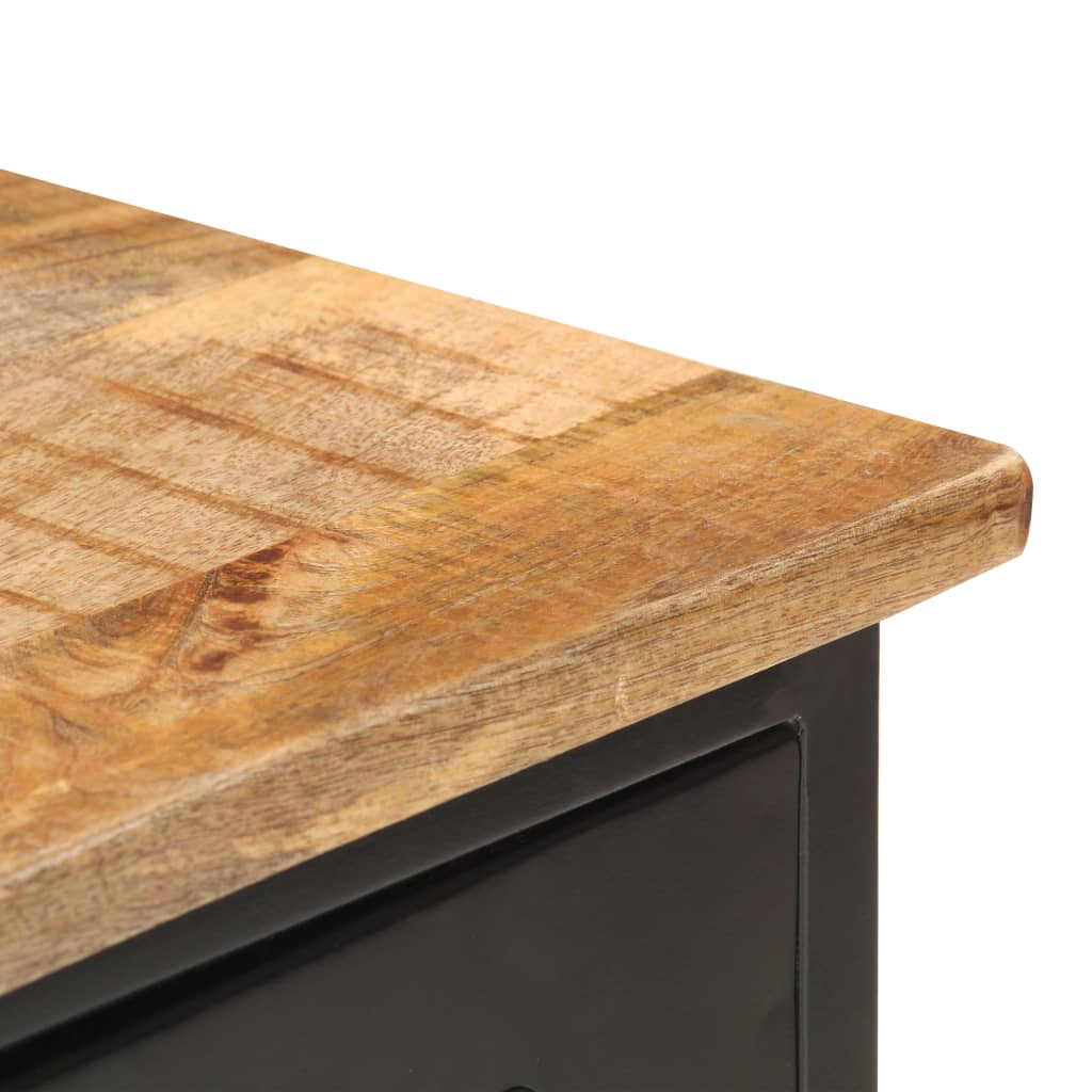 Dressoir 110x30x65 cm massief ruw mangohout en staal is nu te koop bij PeponiXL, paradijselijk wonen!