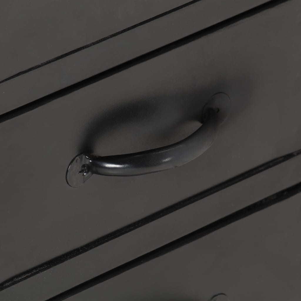 Dressoir 110x30x65 cm massief ruw mangohout en staal is nu te koop bij PeponiXL, paradijselijk wonen!