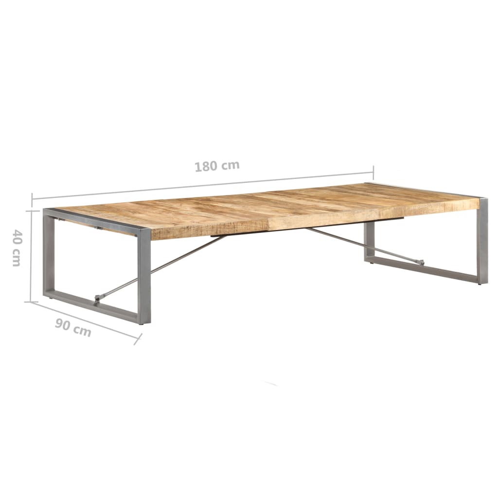 Salontafel 180x90x40 cm ruw mangohout is nu te koop bij PeponiXL, paradijselijk wonen!