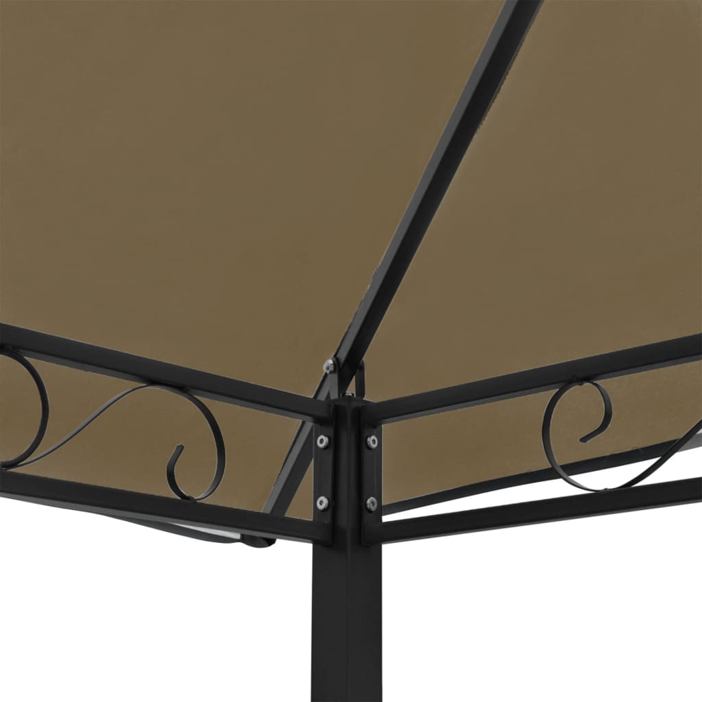 Tuinpaviljoen met tafel en bankjes 180 g/m² 2,5x1,5x2,4 m taupe is nu te koop bij PeponiXL, paradijselijk wonen!