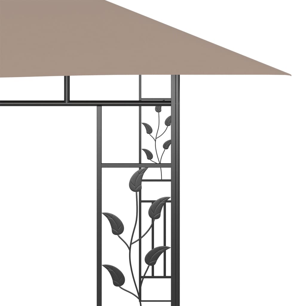 Prieel met klamboe 180 g/m² 4x3x2,73 m taupe is nu te koop bij PeponiXL, paradijselijk wonen!