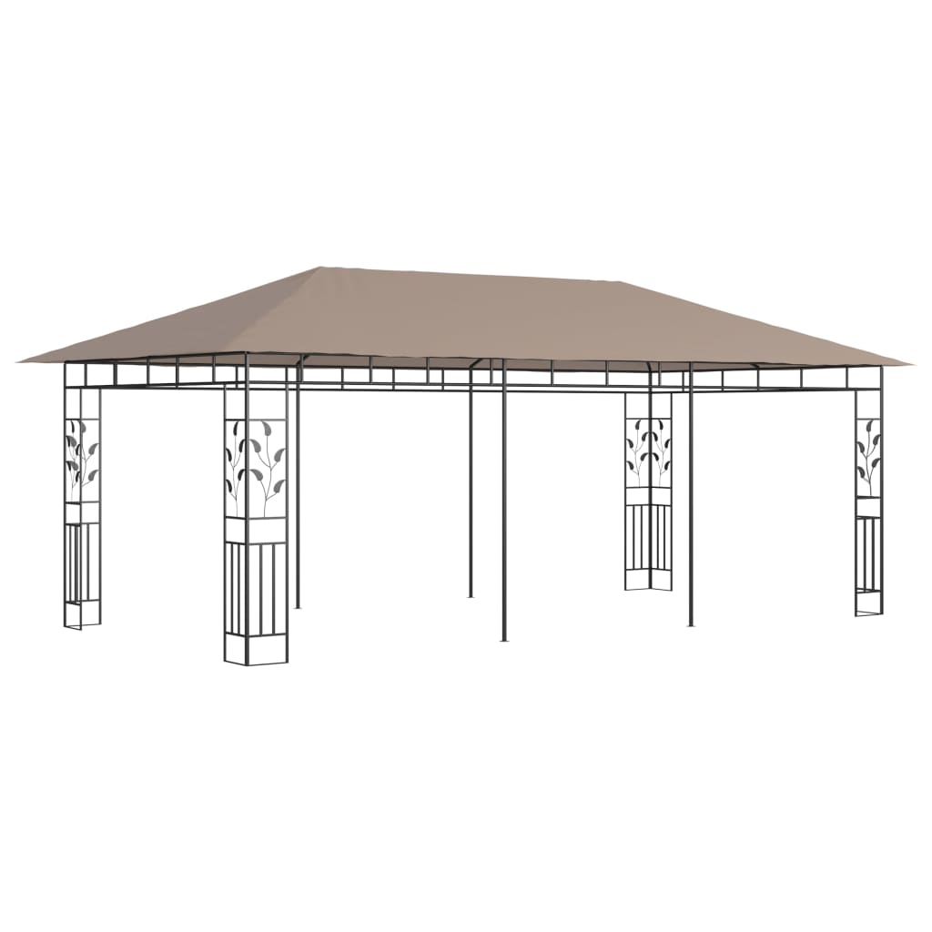 Prieel met klamboe 180 g/m² 6x3x2,73 m taupe is nu te koop bij PeponiXL, paradijselijk wonen!