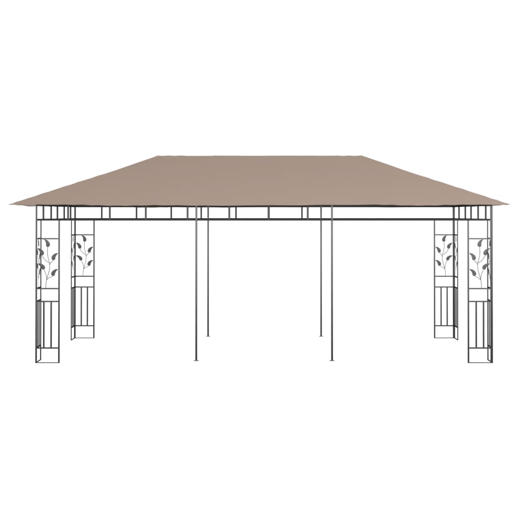 Prieel met klamboe 180 g/m² 6x3x2,73 m taupe is nu te koop bij PeponiXL, paradijselijk wonen!