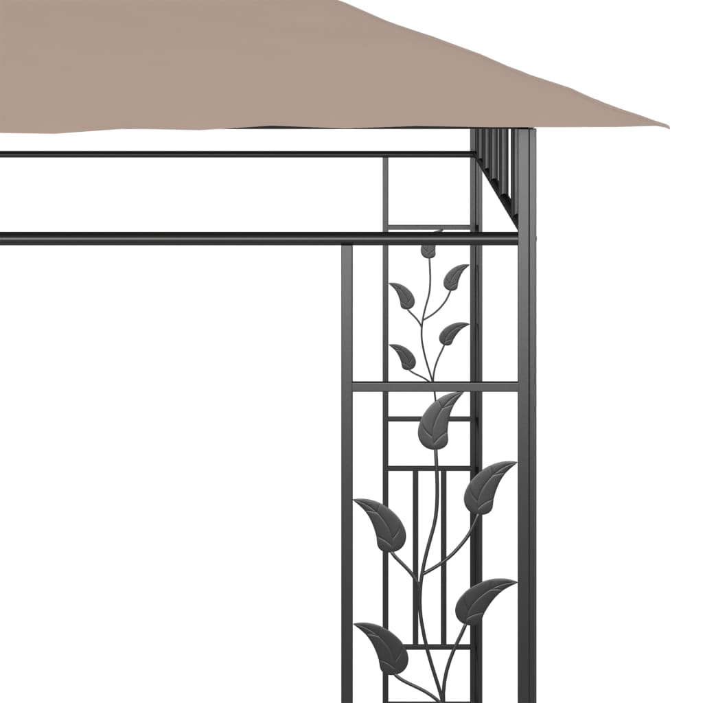 Prieel met klamboe 180 g/m² 6x3x2,73 m taupe is nu te koop bij PeponiXL, paradijselijk wonen!