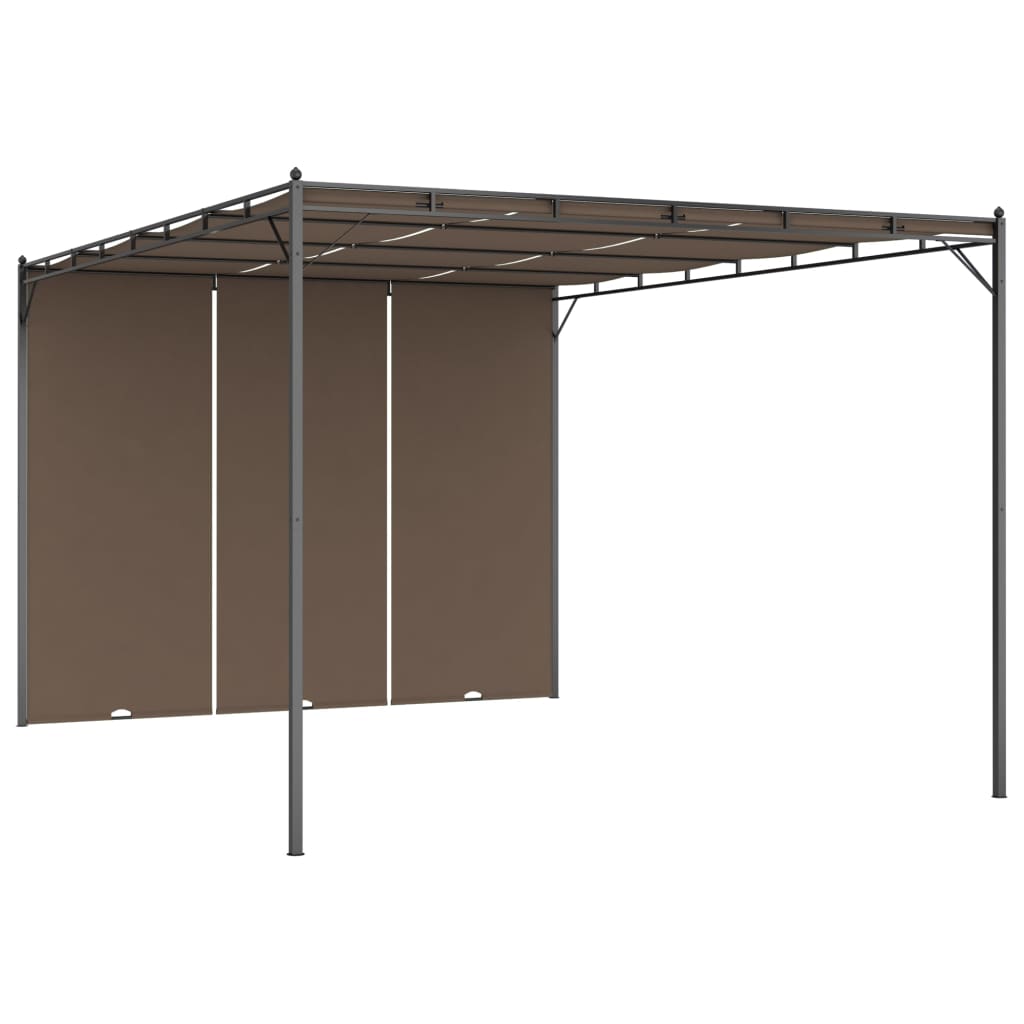 Tuinprieel met zijgordijn 4x3x2,25 m taupe is nu te koop bij PeponiXL, paradijselijk wonen!