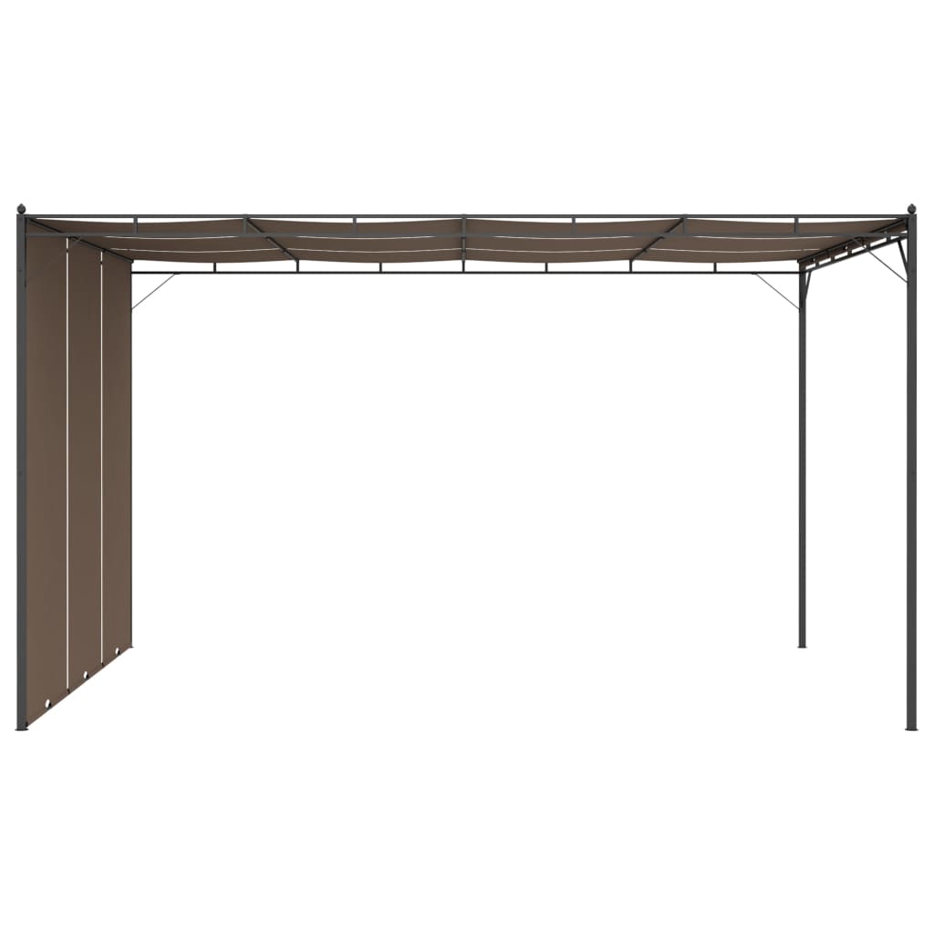 Tuinprieel met zijgordijn 4x3x2,25 m taupe is nu te koop bij PeponiXL, paradijselijk wonen!