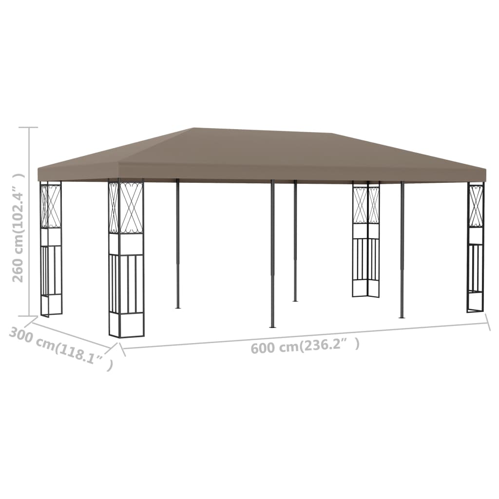 Prieel 6x3 m stof taupe is nu te koop bij PeponiXL, paradijselijk wonen!