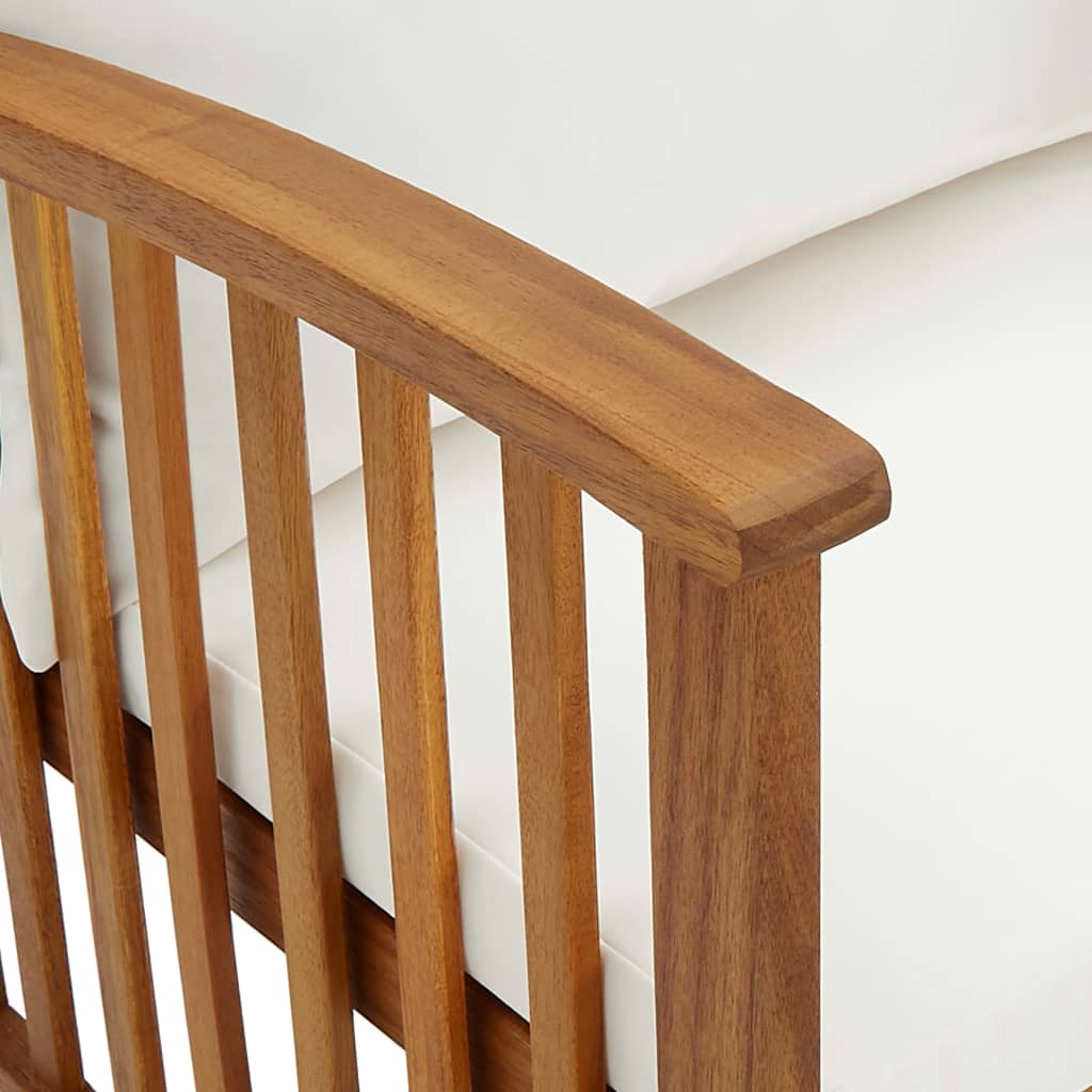 Tuinbank met kussens 119 cm massief acaciahout is nu te koop bij PeponiXL, paradijselijk wonen!