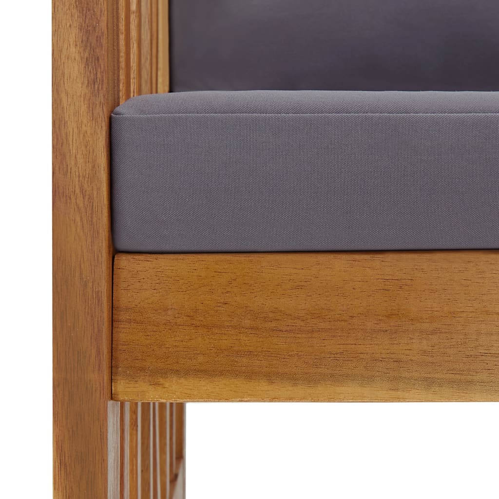 Tuinbank met kussens 119 cm massief acaciahout is nu te koop bij PeponiXL, paradijselijk wonen!