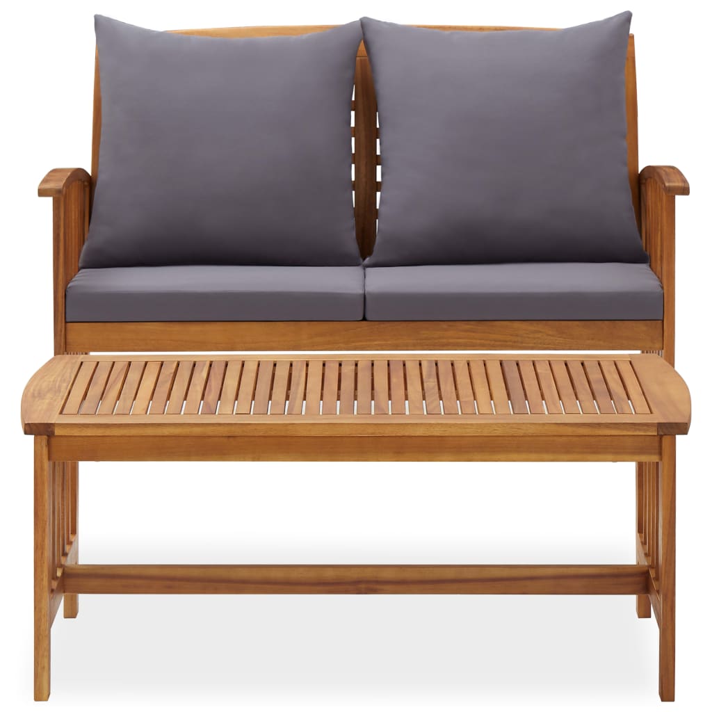 2-delige Loungeset met kussens massief acaciahout is nu te koop bij PeponiXL, paradijselijk wonen!