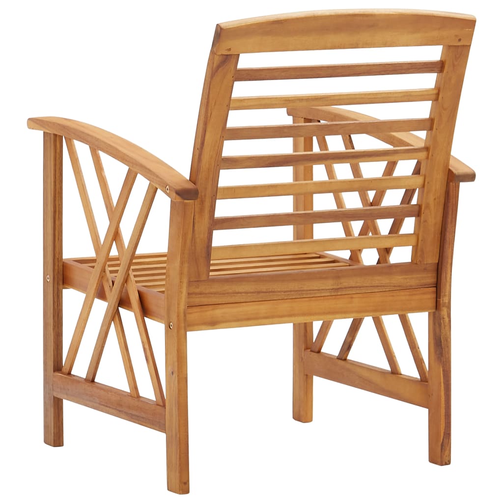 Tuinstoelen 2 st massief acaciahout is nu te koop bij PeponiXL, paradijselijk wonen!