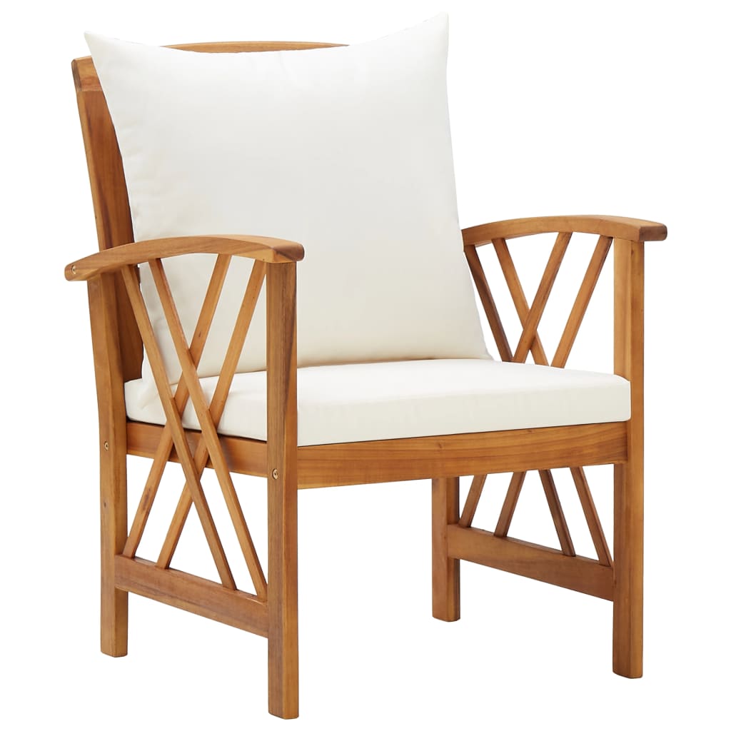 Tuinstoelen 2 st met kussens massief acaciahout is nu te koop bij PeponiXL, paradijselijk wonen!