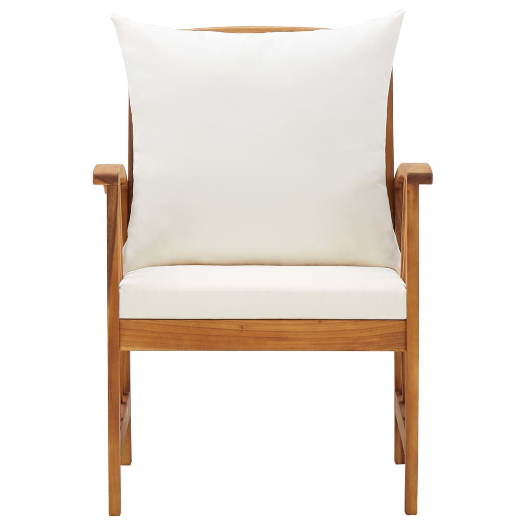 Tuinstoelen 2 st met kussens massief acaciahout is nu te koop bij PeponiXL, paradijselijk wonen!