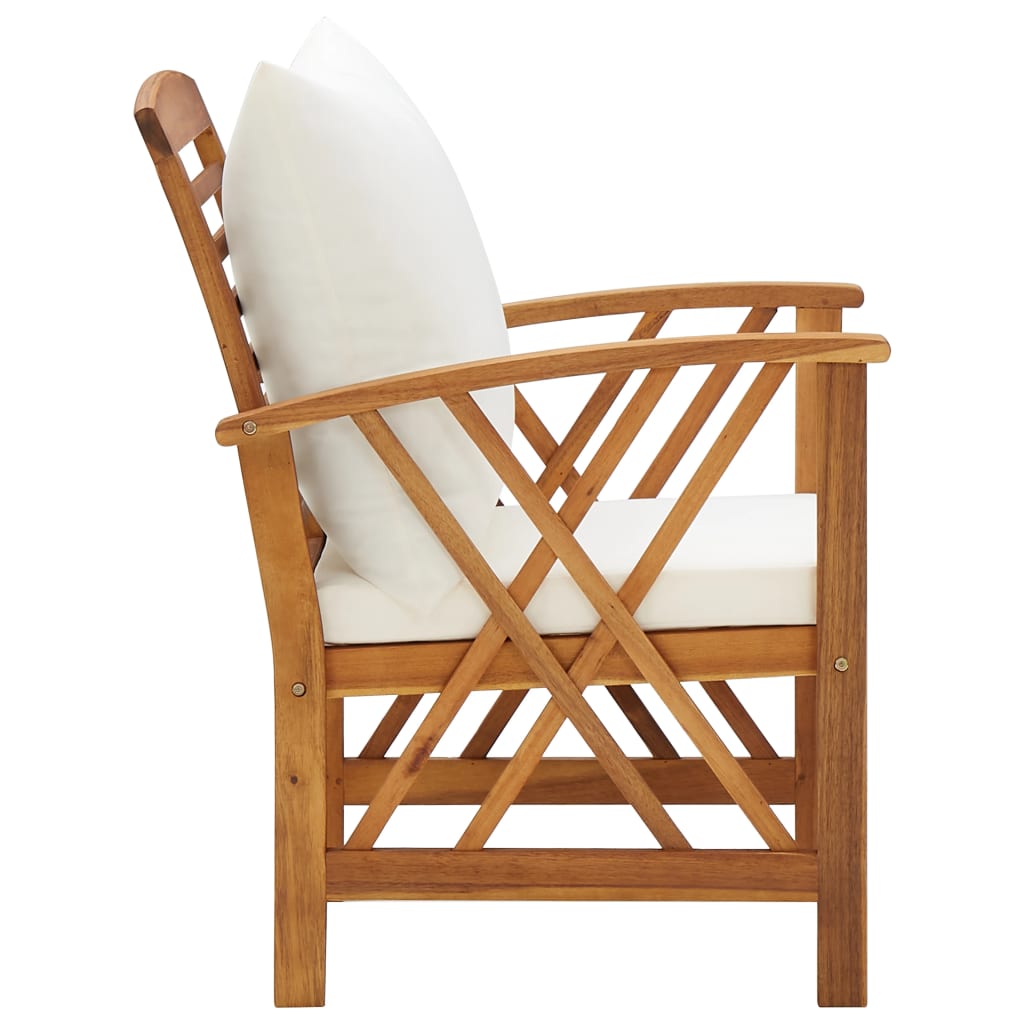 Tuinstoelen 2 st met kussens massief acaciahout is nu te koop bij PeponiXL, paradijselijk wonen!