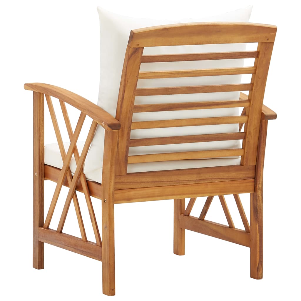 Tuinstoelen 2 st met kussens massief acaciahout is nu te koop bij PeponiXL, paradijselijk wonen!