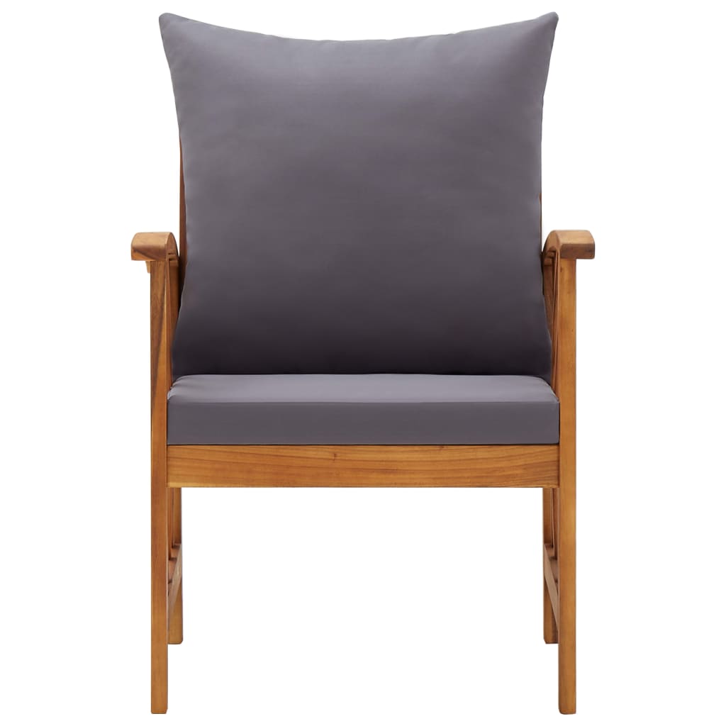 Tuinstoelen 2 st met kussens massief acaciahout is nu te koop bij PeponiXL, paradijselijk wonen!