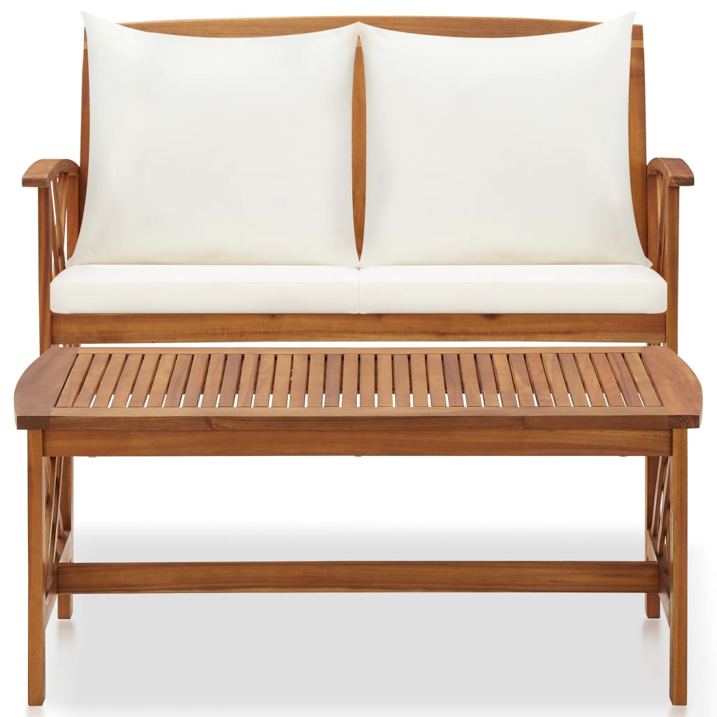2-delige Loungeset met kussens massief acaciahout is nu te koop bij PeponiXL, paradijselijk wonen!