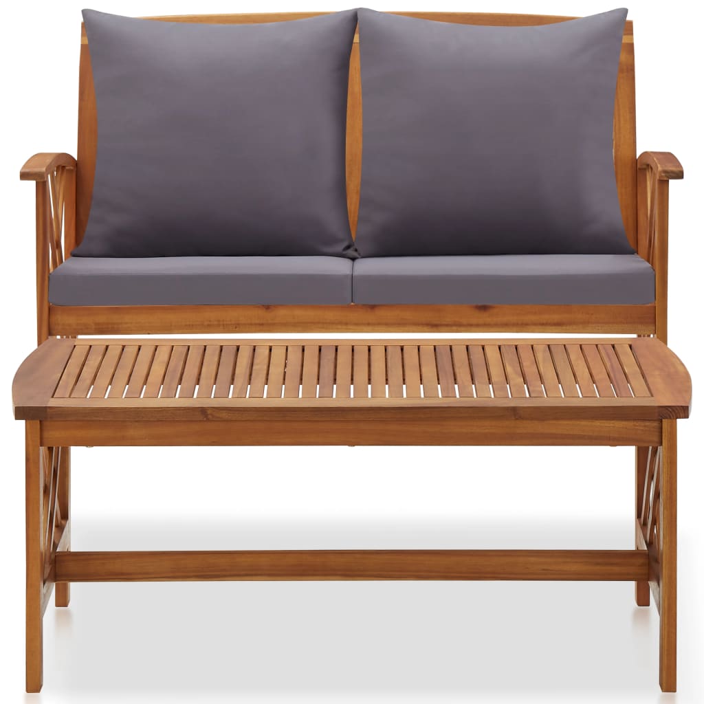 2-delige Loungeset met kussens massief acaciahout is nu te koop bij PeponiXL, paradijselijk wonen!