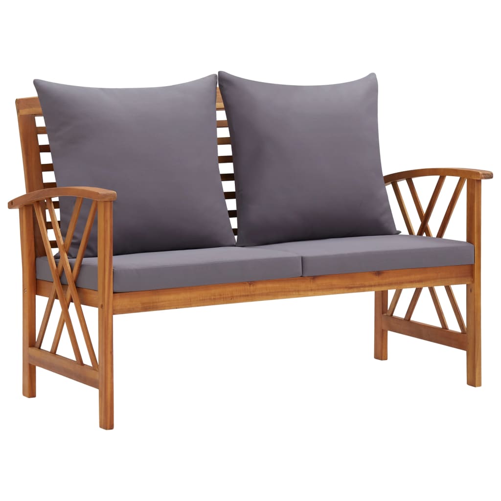 2-delige Loungeset met kussens massief acaciahout is nu te koop bij PeponiXL, paradijselijk wonen!