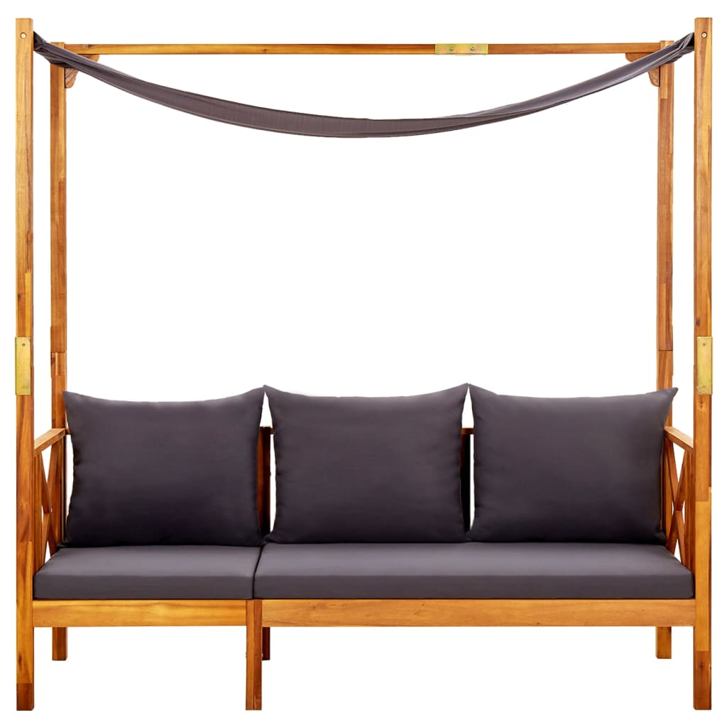 Tuinbank met luifel massief acaciahout is nu te koop bij PeponiXL, paradijselijk wonen!