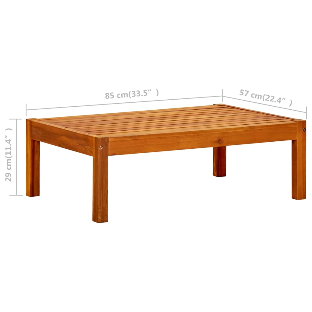 Tuintafel 85x57x29 cm massief acaciahout is nu te koop bij PeponiXL, paradijselijk wonen!