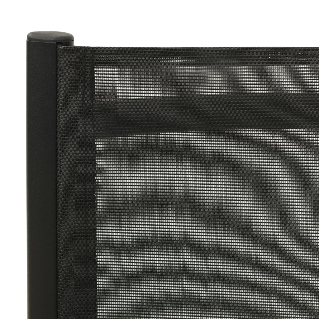 Tuinstoelen 2 st inklapbaar textileen aluminium zwart is nu te koop bij PeponiXL, paradijselijk wonen!