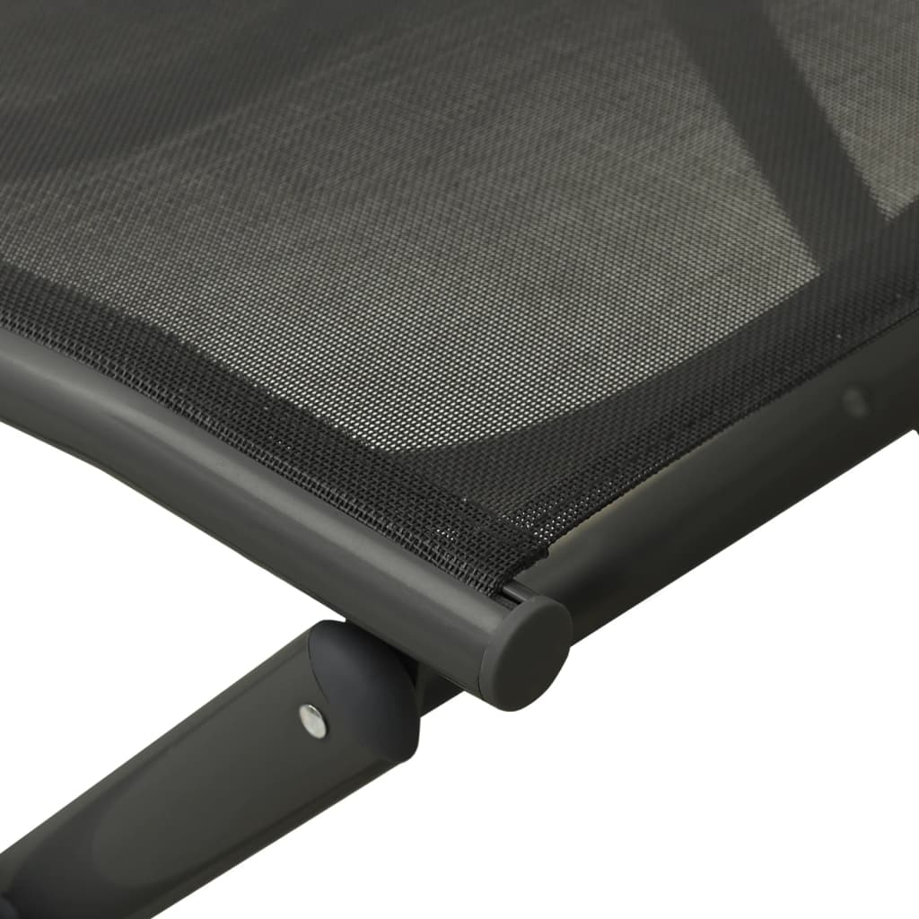 3-delige Loungeset textileen en aluminium zwart is nu te koop bij PeponiXL, paradijselijk wonen!
