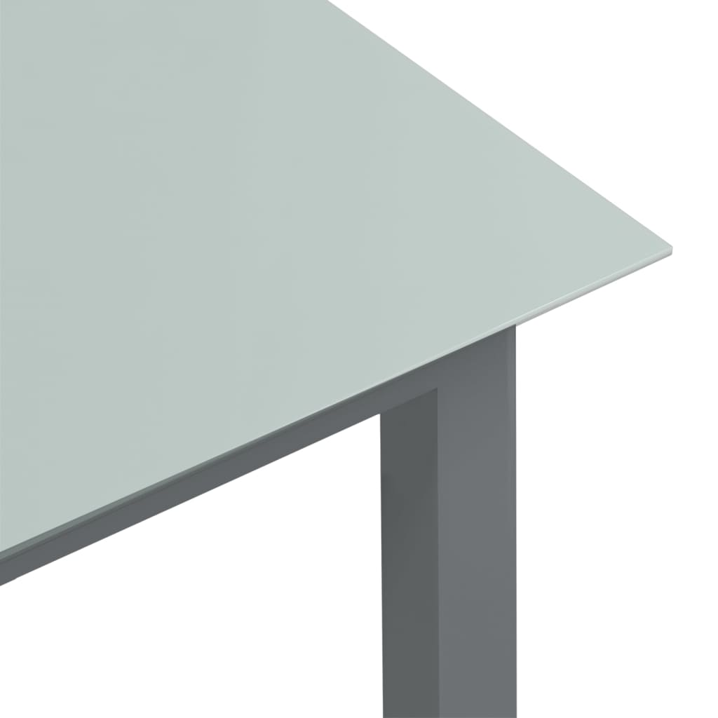 Tuintafel 80x80x74 cm aluminium en glas lichtgrijs is nu te koop bij PeponiXL, paradijselijk wonen!