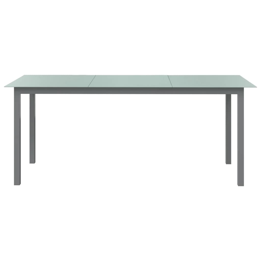 Tuintafel 190x90x74 cm aluminium en glas lichtgrijs is nu te koop bij PeponiXL, paradijselijk wonen!