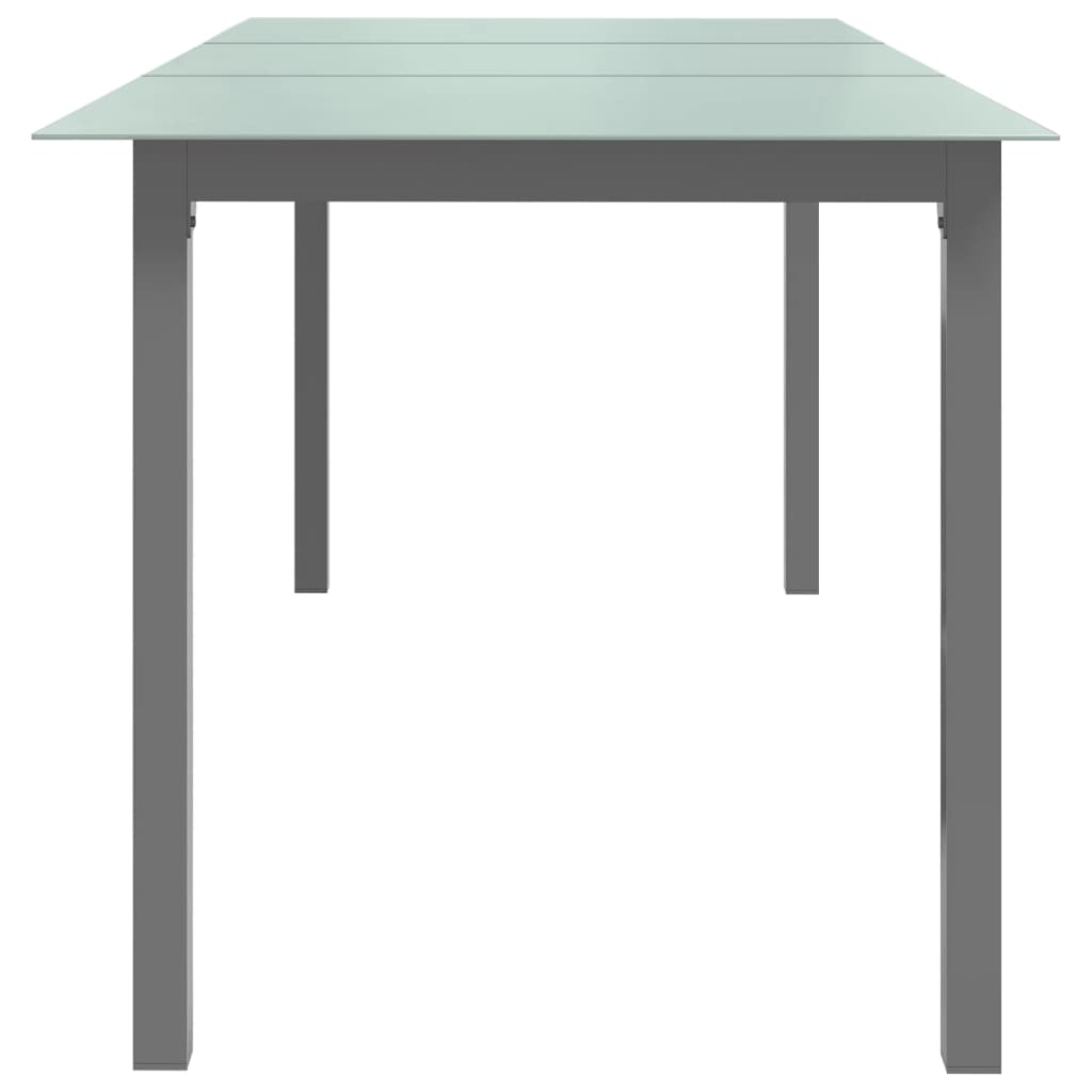 Tuintafel 190x90x74 cm aluminium en glas lichtgrijs is nu te koop bij PeponiXL, paradijselijk wonen!