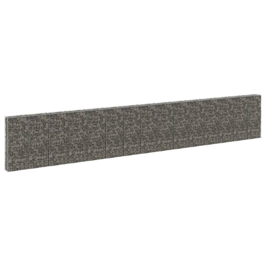 Schanskorfmuur met deksels 900x30x150 cm gegalvaniseerd staal is nu te koop bij PeponiXL, paradijselijk wonen!