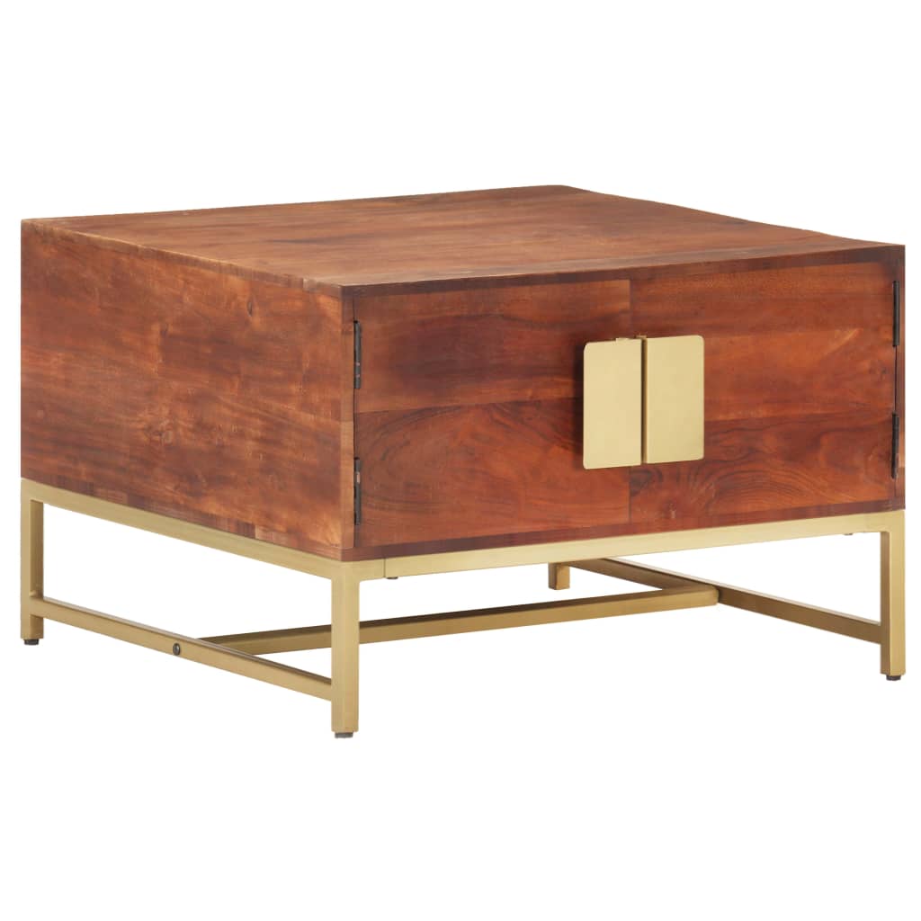 Salontafel 67x67x45 cm massief mangohout honingbruin is nu te koop bij PeponiXL, paradijselijk wonen!