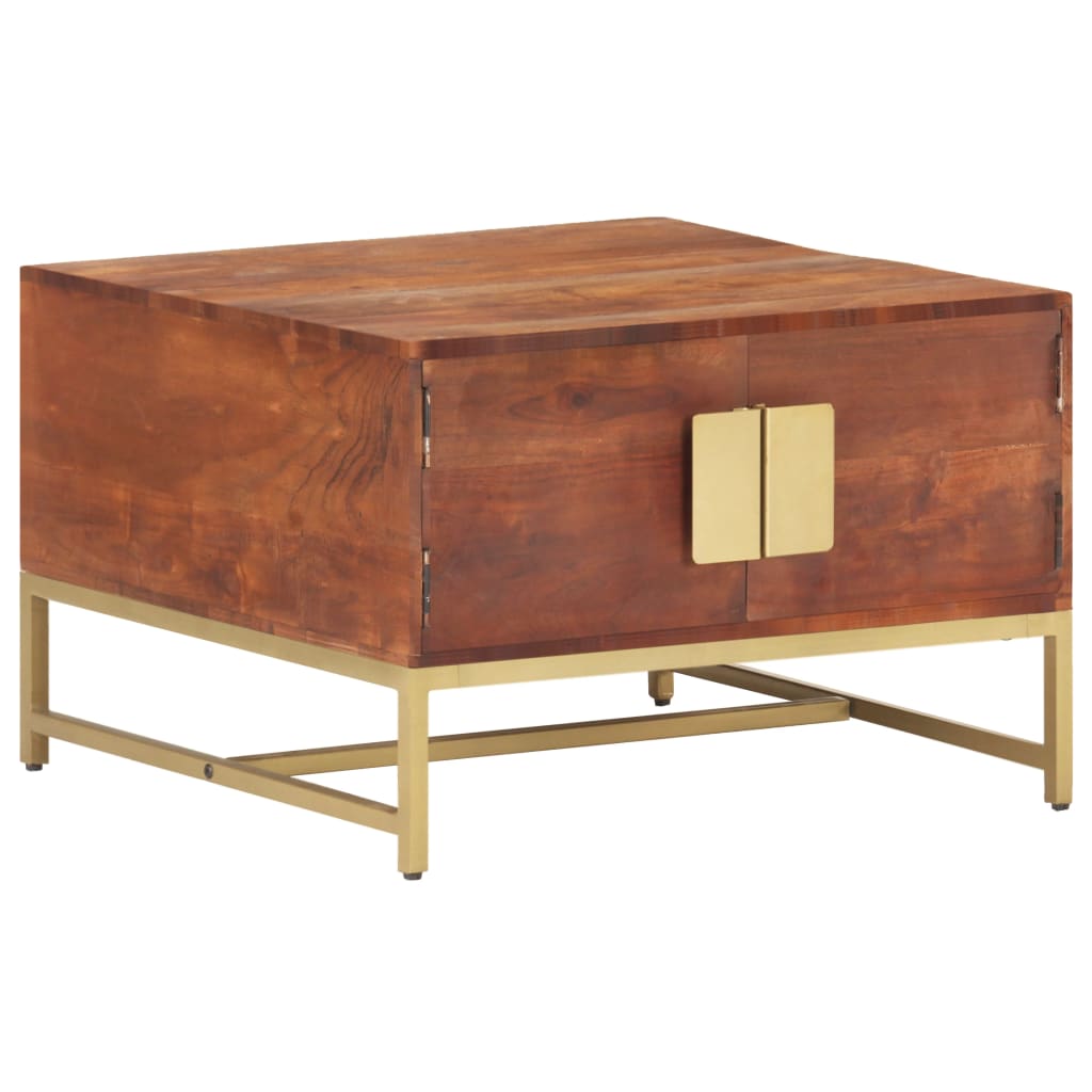 Salontafel 67x67x45 cm massief mangohout honingbruin is nu te koop bij PeponiXL, paradijselijk wonen!