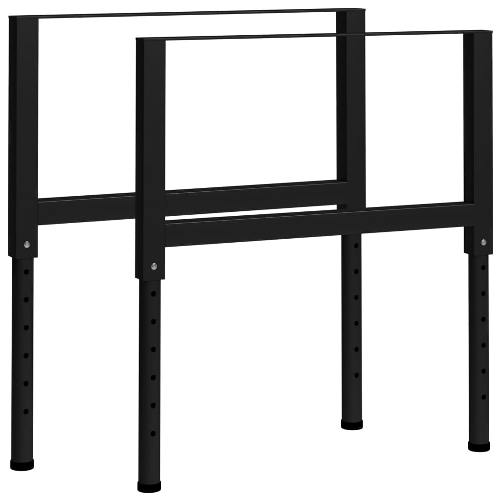 Werkbankframes verstelbaar 2 st 85x(69-95,5) cm metaal zwart is nu te koop bij PeponiXL, paradijselijk wonen!